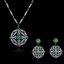 Show details for Impressive Green Copper or Brass Necklace and Earring Set with Low MOQ