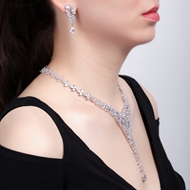 Picture of Trendy Platinum Plated Luxury Necklace and Earring Set From Reliable Factory