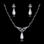 Show details for Beautiful Cubic Zirconia Platinum Plated Necklace and Earring Set
