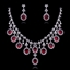 Show details for Copper or Brass Platinum Plated Necklace and Earring Set with Unbeatable Quality
