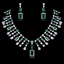 Show details for Need-Now Green Cubic Zirconia Necklace and Earring Set from Editor Picks