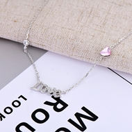 Show details for Stylish Casual Pink Pendant Necklace