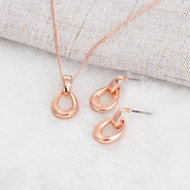 Picture of Hypoallergenic Rose Gold Plated Zinc Alloy Necklace and Earring Set with Easy Return