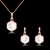 Picture of Nickel Free Rose Gold Plated White Necklace and Earring Set with Easy Return