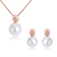 Picture of Hot Selling White Casual Necklace and Earring Set from Top Designer