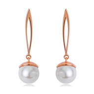 Picture of Distinctive White Artificial Pearl Dangle Earrings As a Gift