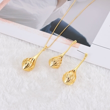 Show details for Wholesale Gold Plated Zinc Alloy Necklace and Earring Set with No-Risk Return