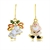Picture of Trendy Gold Plated Cubic Zirconia Dangle Earrings with No-Risk Refund