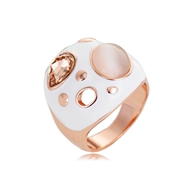 Picture of Attractive Pink Rose Gold Plated Fashion Ring Best Price