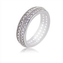 Show details for Recommended White Platinum Plated Fashion Ring from Top Designer