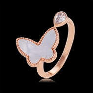 Picture of Buy Platinum Plated Copper or Brass Fashion Ring with Wow Elements