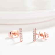 Picture of Copper or Brass Rose Gold Plated Stud Earrings Online