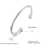 Picture of Attractive Platinum Plated Copper or Brass Cuff Bangle For Your Occasions