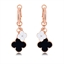 Show details for Delicate Enamel Zinc Alloy Hoop Earrings
