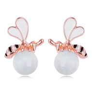 Picture of Zinc Alloy Artificial Pearl Stud Earrings From Reliable Factory