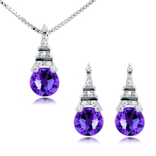 Show details for Affordable Platinum Plated Casual Necklace and Earring Set from Trust-worthy Supplier