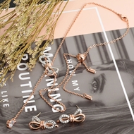 Show details for Fashion Zinc Alloy Necklace and Earring Set with No-Risk Refund