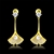 Picture of Buy Gold Plated Cubic Zirconia Dangle Earrings with Wow Elements