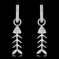 Picture of Shop Platinum Plated Delicate Dangle Earrings with SGS/ISO Certification