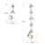 Picture of Delicate Platinum Plated Dangle Earrings with Fast Delivery