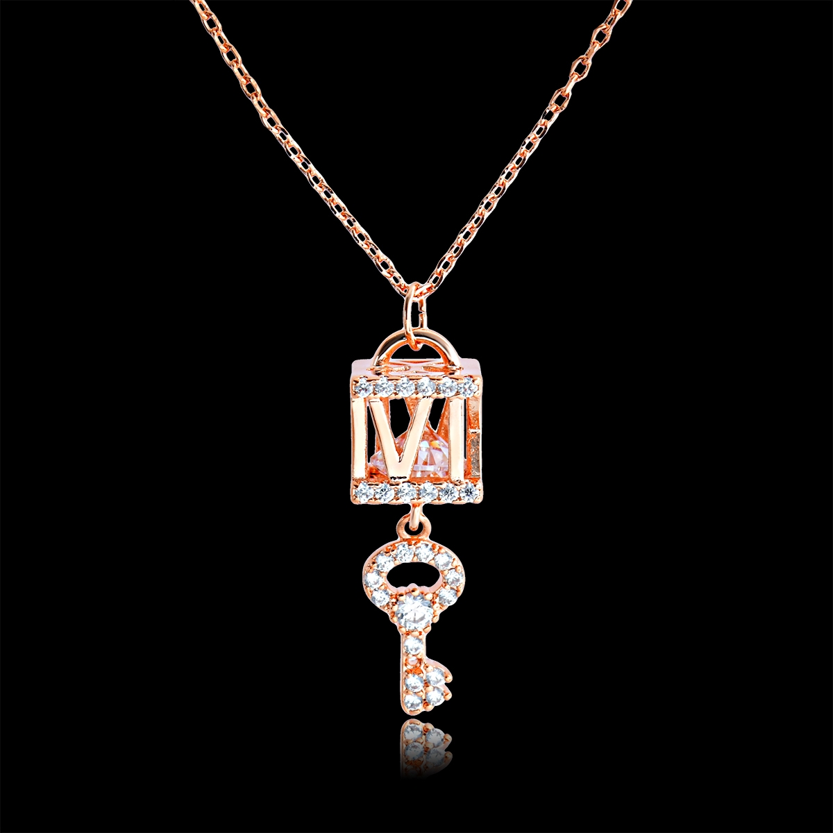 Delicate Rose Gold Plated Pendant Necklace with Fast Shipping