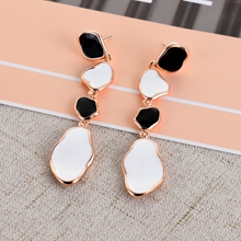 Show details for Zinc Alloy Enamel Dangle Earrings in Exclusive Design