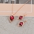 Picture of Distinctive Red Artificial Crystal Necklace and Earring Set As a Gift