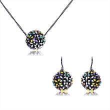 Show details for Classic Gunmetal Plated Necklace and Earring Set with Worldwide Shipping