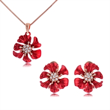 Show details for Casual Artificial Crystal Necklace and Earring Set with Beautiful Craftmanship