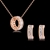 Picture of Charming White Copper or Brass Necklace and Earring Set As a Gift