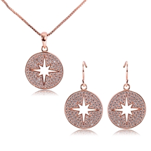 Show details for Classic Copper or Brass Necklace and Earring Set with Beautiful Craftmanship