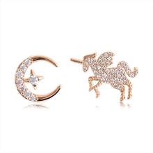 Show details for Fancy Casual Rose Gold Plated Stud Earrings