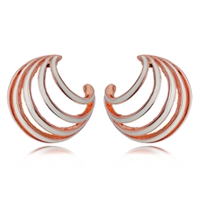 Show details for Wholesale Rose Gold Plated Zinc Alloy Stud Earrings with No-Risk Return