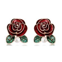 Show details for New Season Red Casual Stud Earrings with SGS/ISO Certification