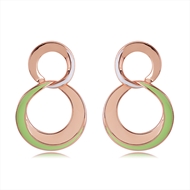 Picture of Good Enamel Rose Gold Plated Dangle Earrings