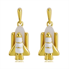 Show details for New Enamel White Dangle Earrings