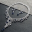 Show details for Amazing Big Platinum Plated Necklace and Earring Set
