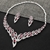 Picture of Best Cubic Zirconia Platinum Plated Necklace and Earring Set