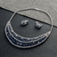 Show details for Luxury Platinum Plated Necklace and Earring Set Online Only