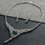 Show details for Unusual Big Platinum Plated Necklace and Earring Set