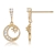 Picture of Beautiful Cubic Zirconia Gold Plated Dangle Earrings