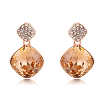 Show details for Classic Artificial Crystal Dangle Earrings with 3~7 Day Delivery