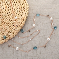 Picture of Zinc Alloy Gold Plated Long Chain Necklace in Flattering Style