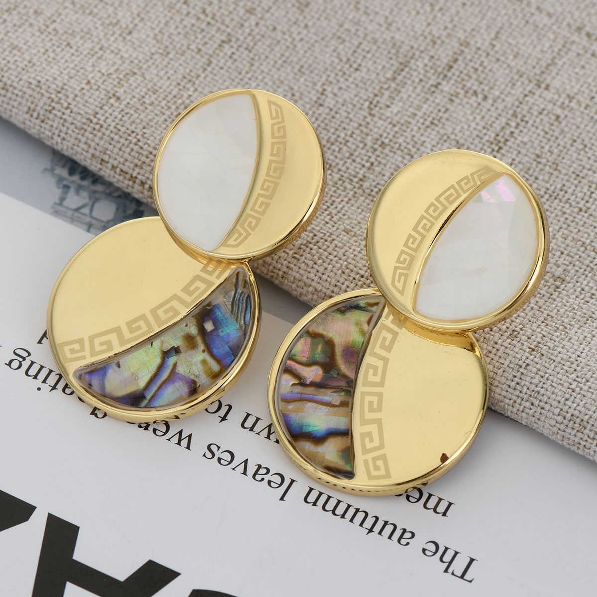 Stylish Casual Gold Plated Stud Earrings