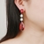 Picture of Charming Red Cubic Zirconia Dangle Earrings As a Gift