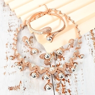 Show details for Eye-Catching Rose Gold Plated Zinc Alloy 4 Piece Jewelry Set with Member Discount