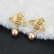 Show details for Great Value Orange Cubic Zirconia Dangle Earrings at Factory Price