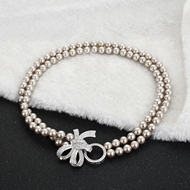 Show details for Impressive Platinum Plated Cubic Zirconia Pendant Necklace with Low MOQ