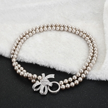 Show details for Impressive Platinum Plated Cubic Zirconia Pendant Necklace with Low MOQ