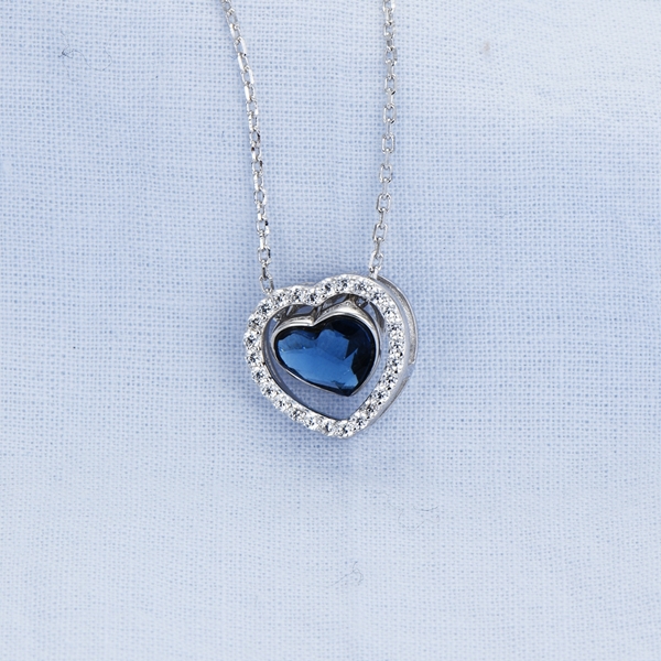Picture of Hot Selling Blue Fashion Pendant Necklace in Bulk